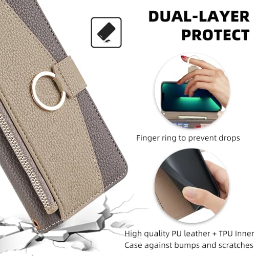 CasurvivePro Magnetic Handbag PU Leather Shock Absorbing Flip Cover Fits iPhone 16 Pro Phone Model - Image 4