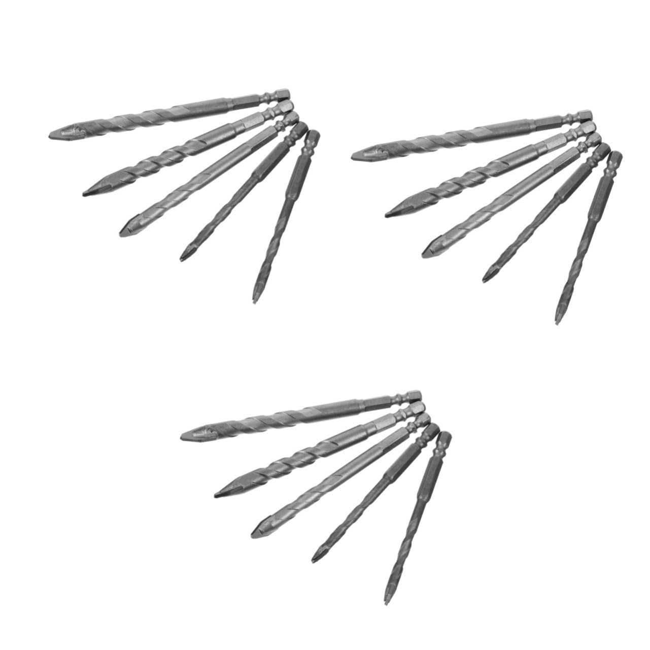 Uonlytech 15piezas Brocas Excéntricas Para Concreto y Cerámica Brocas Metálicas De Alta Dureza Accesorios Para Taladro De Pared Para y Profesionales