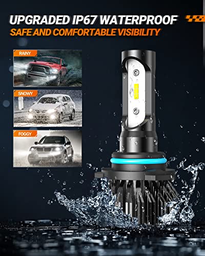 SEALIGHT 9006/HB4 LED Fog Lights Bulbs or DRL,400% Much Brighter, 6000 Lumens 6000K Xenon White Light, 12 CSP LED Chips, Plug-and-Play, IP67 Design - Image 4