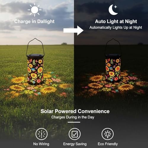Luz solar para exteriores y caminos con linternas LED impermeables de jardín y terrazas 4