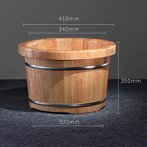 Barril de baño para pies de roble con cubierta miniatura 6
