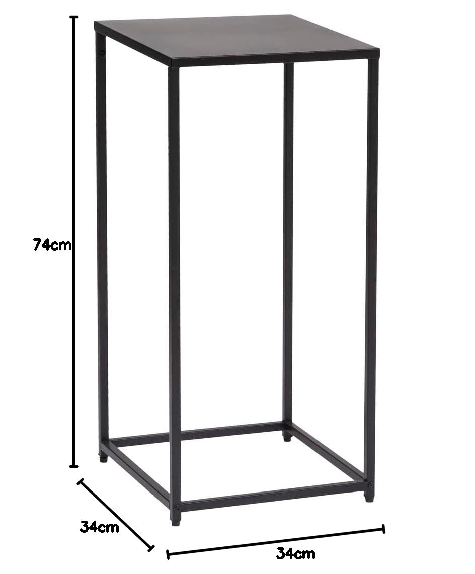 Atmosphera - Juego de 2 mesas Nido Gota, Metal Negro, Altura 74 cm - para salón, Dormitorio y Mesa Auxiliar
