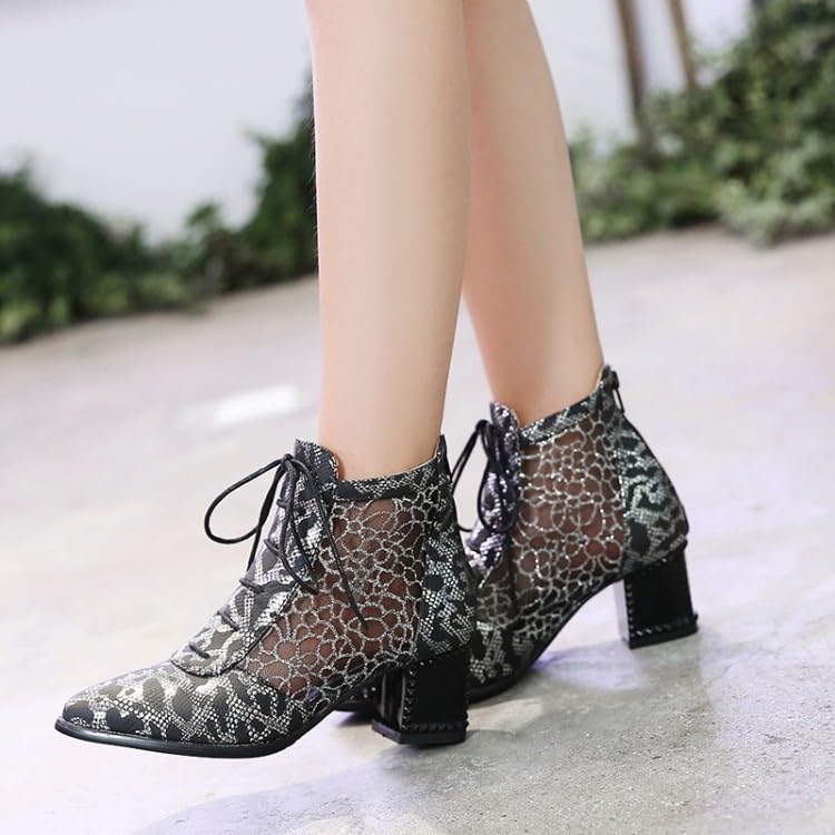 Emo Grunge Rave Shoes Goth Cowgirls Boots for Women Mesh Plus Size Platform Heeled Western Riding Combat Booties Cute Kawaii Corporate Whimsy Goth Casual Alternative Fashion for Girls Festivals2