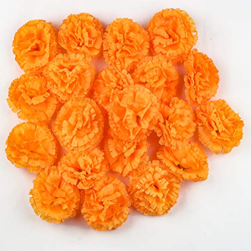 image for KRATI EXPORTS - Orange Marigold - Artificial Flower, Silk Flower Head 