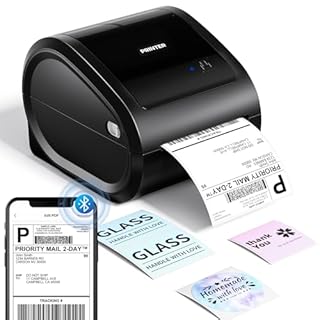 Phomemo D520BT Stampante Termica Bluetooth 4x6 per Etichette di Spedizione, Senza Inchiostro - Compatibile con Smartphone, PC/Mac, Android/iOS, Windows, Colissimo, UPS, Amazon, eBay, Nero