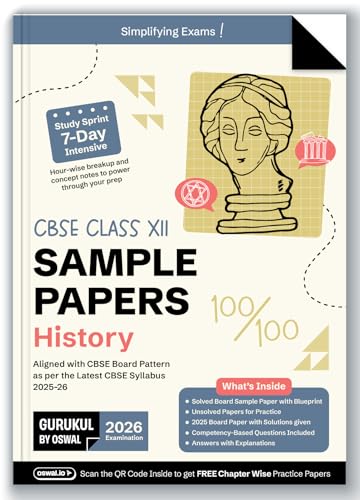 Gurukul By Oswal History Sample Papers for CBSE Class 12 Board Ex...