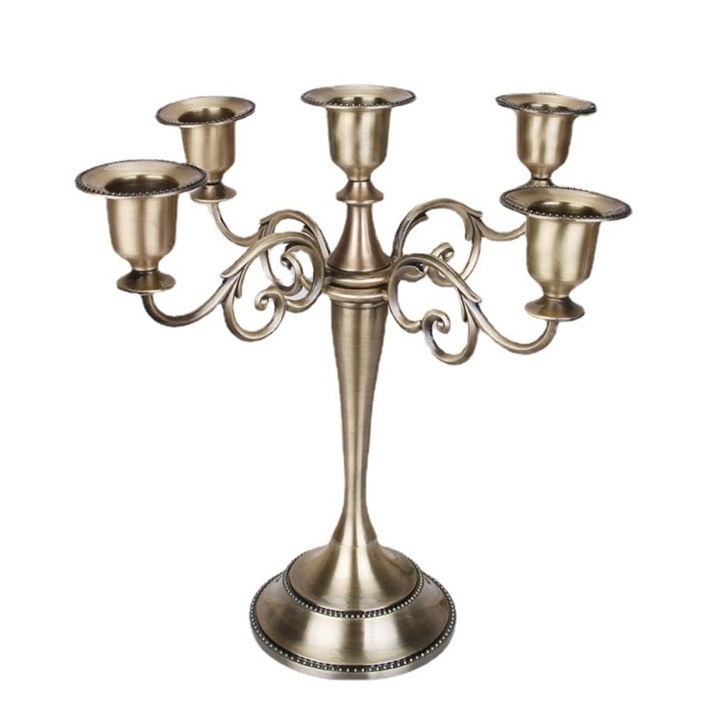 HTTGDGDH European Candle Holder Ornament Vintage Candlelight Home Decoration,D-Size