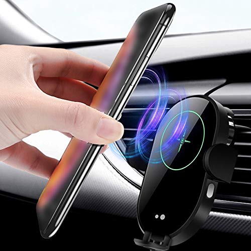 Adaskala Suporte de carga sem fio para carro 15W Ferramenta de carga rápida para automóvel inteligen