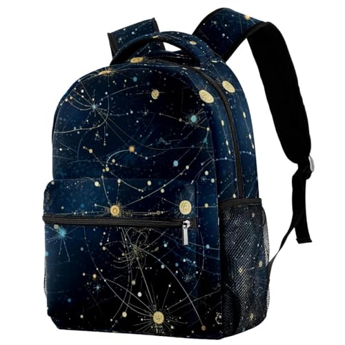 Sac à dos de voyage multicolore avec porte-bouteille pour l'école et les sorties