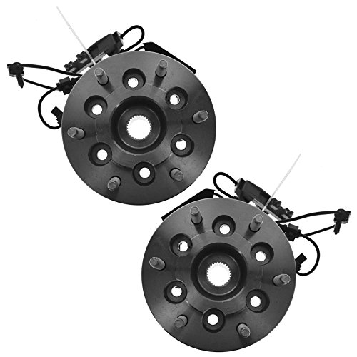 Image of TRQ 2 Piece Front Wheel Bearing & Hub Assembly Set 4WD Compatible with 2004-2008 Chevrolet Colorado GMC Canyon 2006 Isuzu i-350 2007-2008 i-370