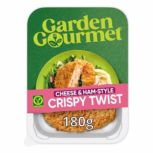 GARDEN GOURMET Cheese & Ham-Style Crispy Twist - Empanado Vegetariano Refrigerado relleno de queso y jamón vegetal - 180 g