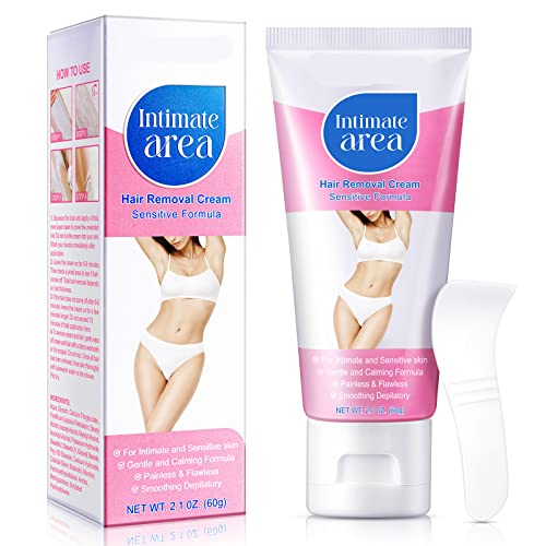 Hair-Removal-Cream-Bikini-Area-60g-Intimate-Hair-Removal-Cream-for-Genitals-Sensitive-Skin-Bikini-and-Legs-Arms-Underarm-Area-for-Women-Fast-and-Painless-Depilation