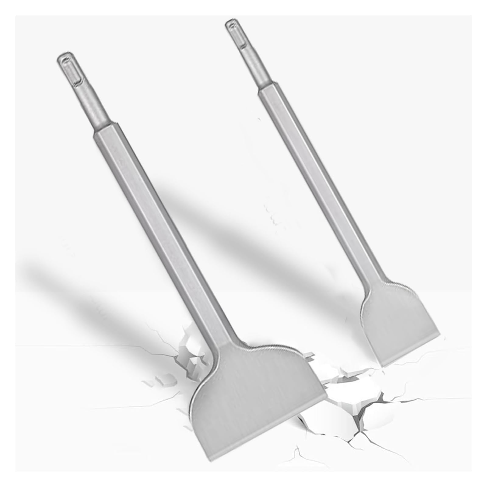 Scalpello per piastrelle SDS Plus, infrangibili e durevoli, 280 x 100 mm e 250 x 40 mm, SDS largo per rimuovere efficacemente piastrelle e colla per piastrelle, 2 pezzi