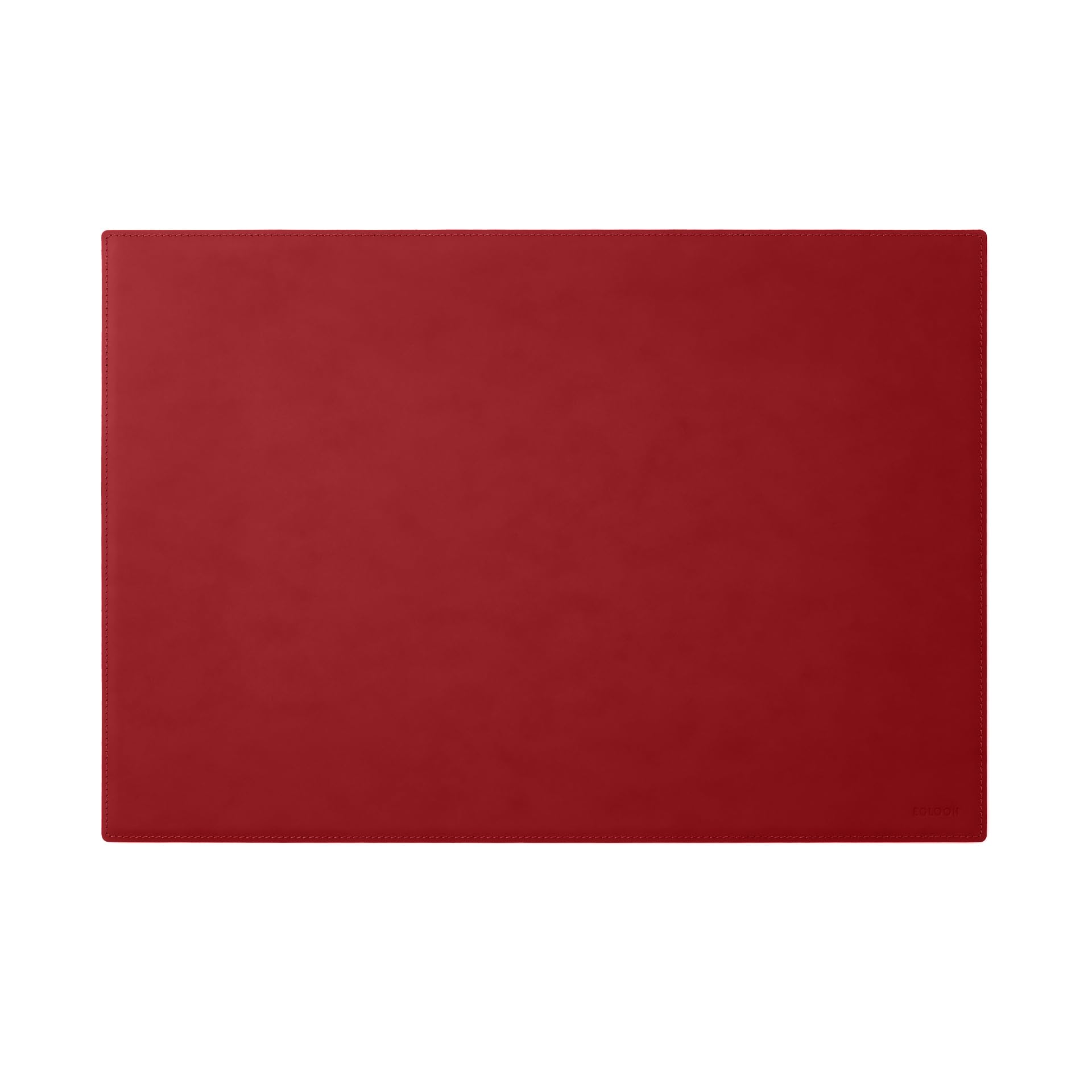Eglooh - Mercurio - Desk Pad for Office Made of Vivid Red Leather - Desk Mat cm 50x35 - Large Mouse Mat with Handmade Stitchings and Non-Slip Bottom - Made in Italy โ image 1