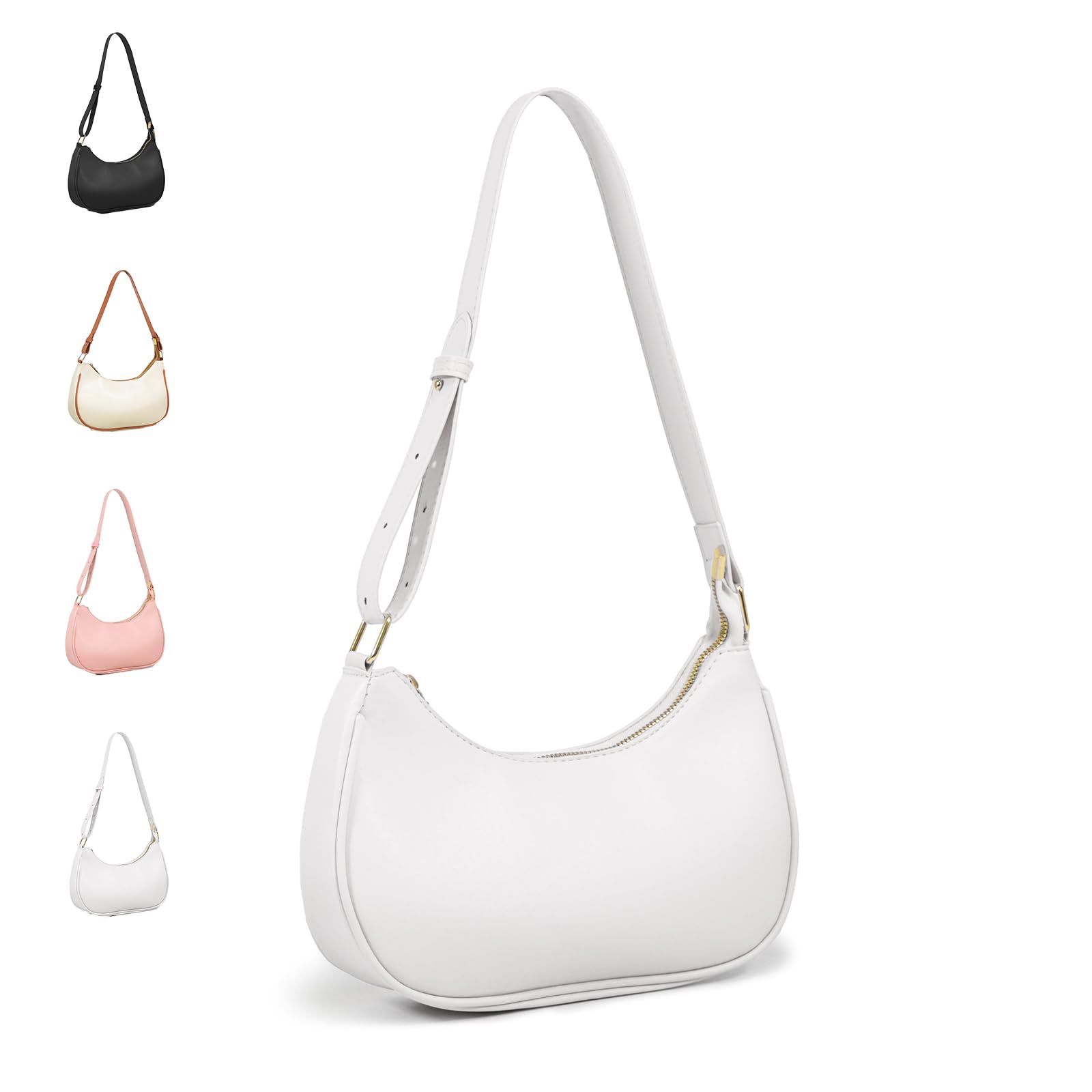 Mini Borsa Hobo A Mezzaluna Retrò Y2K – Pelle Vegana, Sottomanica, Tracolla Regolabile, Per Donna