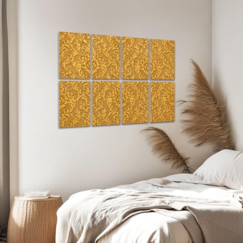 Paneles acústicos decorativos LAMOONHOME 8 unidades, 48"x32", poliéster miniatura 6