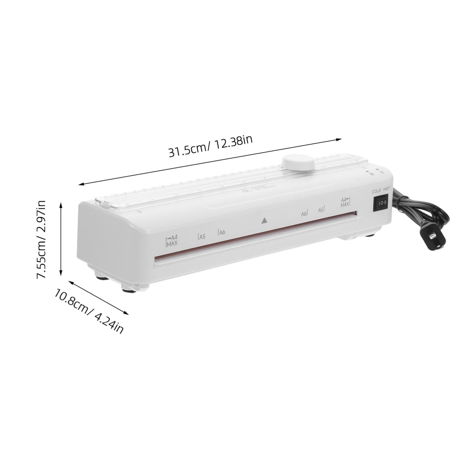 Parliky Personal Machine Compact Cold Thermal for Home Office Use Includes Jam Release and Dual Heating Settings for Photos Documents Crafts and Educational Materials White Us