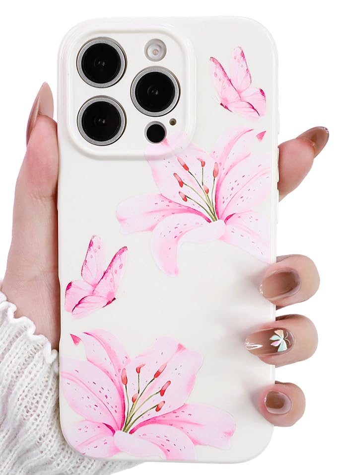 Coque iPhone 15 rose esthétique rayée, le cadeau idéal pour femmes et filles