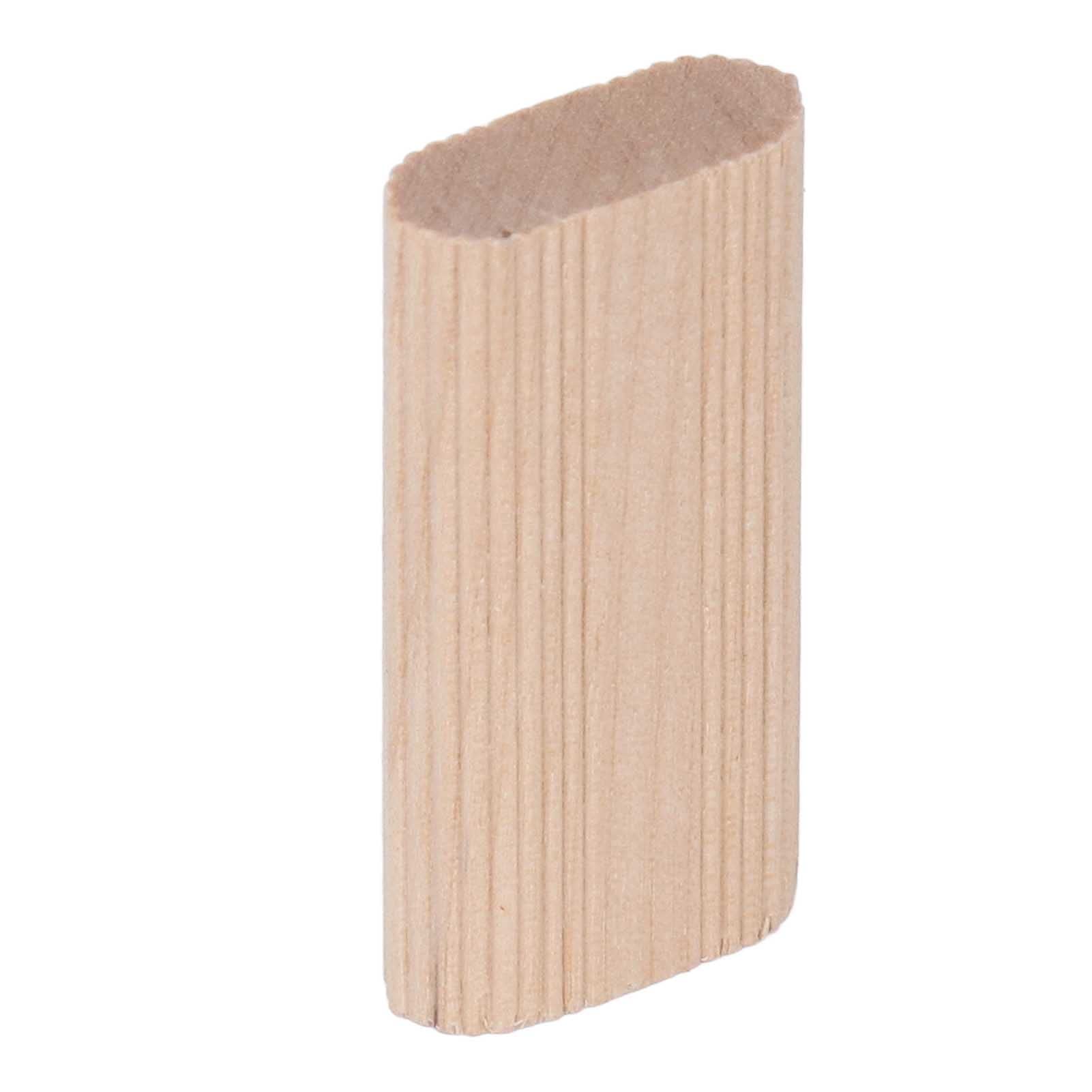 50 Uds. De espiga de domino, Taco de pasador de madera de haya, bloque de pasador de inserto de haya, punta de madera maciza para empalme de muebles de carpintería(10 * 24 * 50MM)