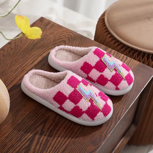 Image of LNERIP Animal Slippers Fruit Slippers Plant Slippers Various Cartoon Patterns Fluffy Soft Memory Foam Retro Indoor Outdoor Home Couple Shoes
