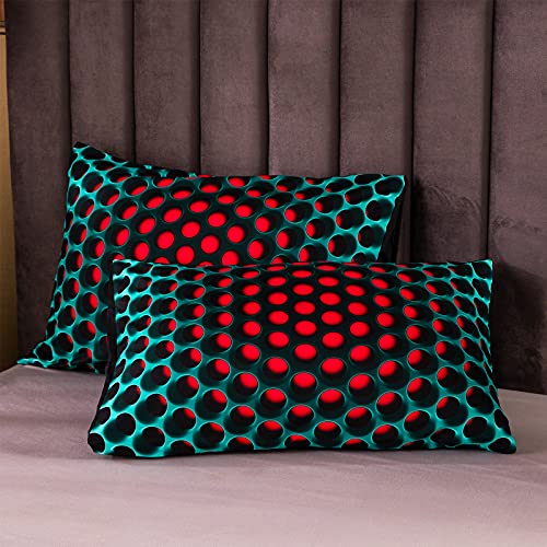 Esovio 3D Geometric Patterns Printed Softly Bedding Set Stereoscopic Dense Hole Warmly Queen Size Duvet Cover With 2 Pillow Case (No Comforter) #TOP4