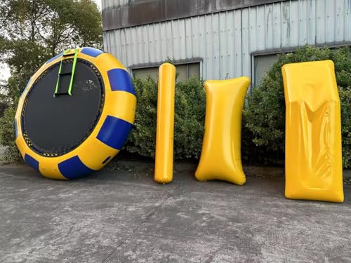 Nadmuchiwana trampolina do jezior i basenów – mata odbijająca PVC do zabawy na świeżym powietrzu i aktywności wodnych idealna dla dzieci i rodzinnych letnich przygód