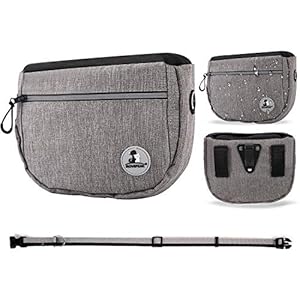 Esportic Voedertas voor honden, voedertas voor hondentraining, hondenlekkernijen tas waterdicht, met verstelbare band, hondenvoederzak voor dierenspeelgoed, 4 draagsoorten