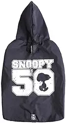 Capa de Chuva Zooz Pets Snoopy Preta para Cães - Tamanho P