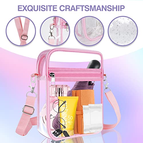 Image of Clear Bag Stadium Approved,Clear Crossbody Purse Bag, with Adjustable Shoulder Strap for Women, With front pocket