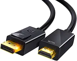 Cabo Displayport para HDMI 4K 144Hz e 8K 60Hz Ultra HD Full HD Blindado - 1.8M