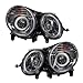 TRQ 2 Piece Headlight Assembly Set Chrome Bezel Driver & Passenger Side Compatible with Mercedes Benz E320 E350 E550 E63 AMG 2007-2009 MB2500100 MB2501100 2118203361 2118203461