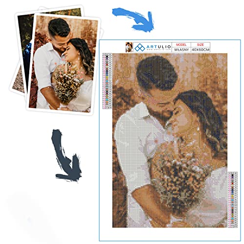 Personalisiertes Diamond Painting – Mach Dein Foto Zum 5D Diamantbild | DIY-Set Bis 100x200 Cm | Perfektes Geschenk