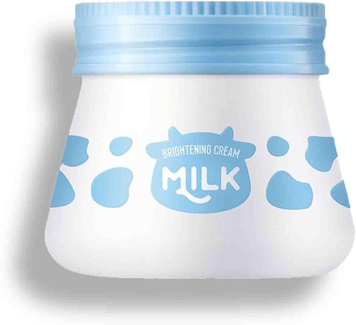 Milk Skin Cream Face Moisturizing Hydrating Brightening Nourishing Cream, Milk Brightening Creams, Soothing Brighten & Plump Skin, Anti Aging & Wrinkle Facial Cream, 55g (1pcs)