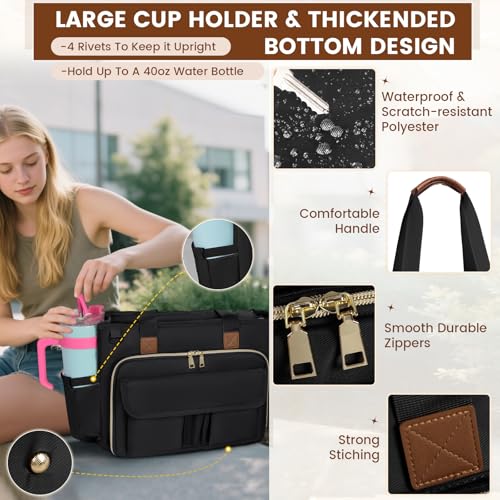 RAINSMORE Teacher Tote Bag 15.6 inch Laptop Bag for Women Work Bags Nurse Bag Lightweight Laptop Tote Computer Messenger Shoulder Bags with Insulated Pocket, Professional Laptop Briefcase by RAINSMORE - Used condition - Image 6
