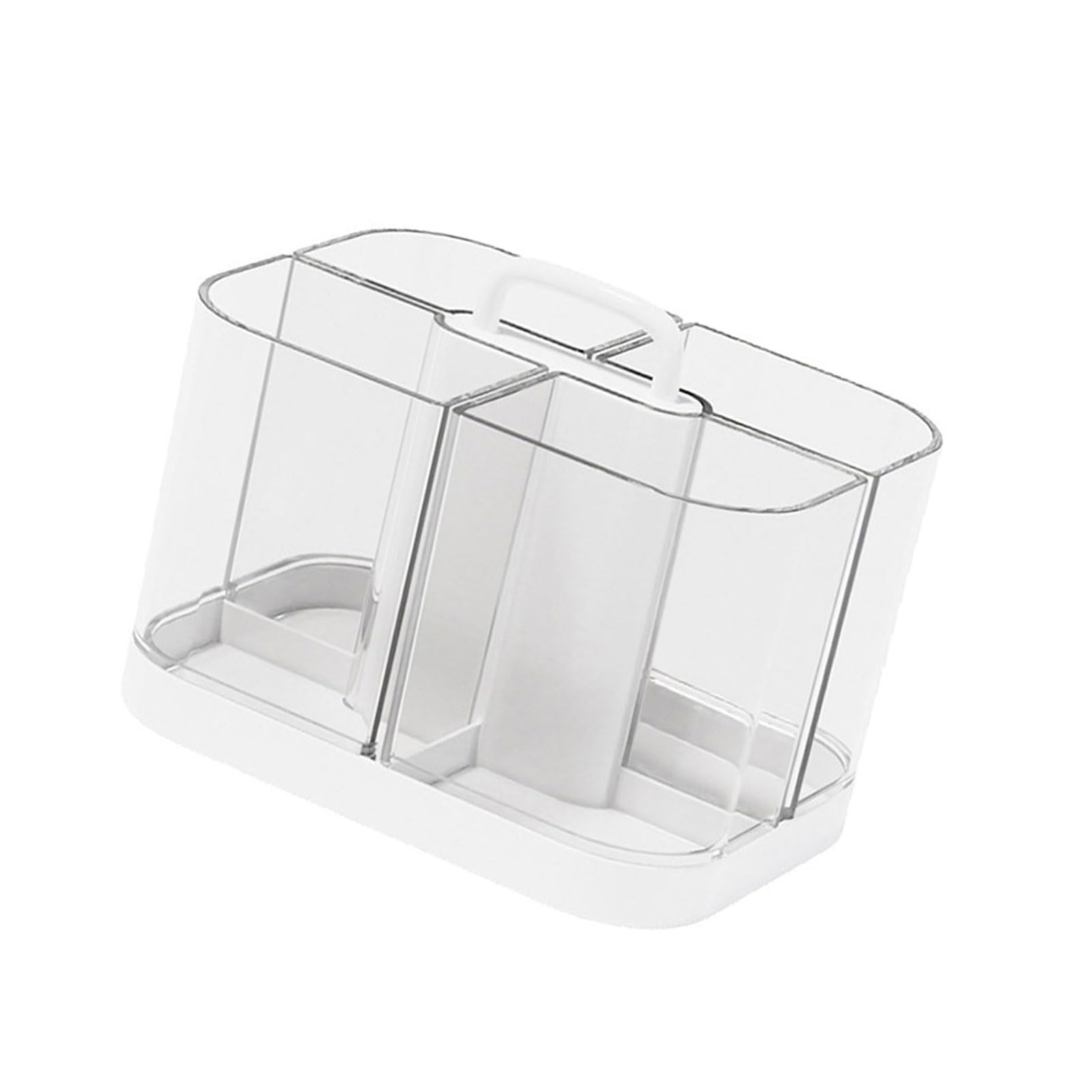 HZBB Multifunctional Pen Cup 4 Compartments Desktop Pencil Organiser Space Saving Makeup Brush Storage Box for School Pen Cup for