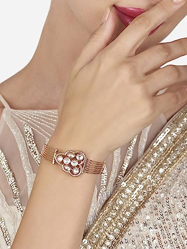 CZ Brass Bangle Kada Bracelet - ZPFK16200