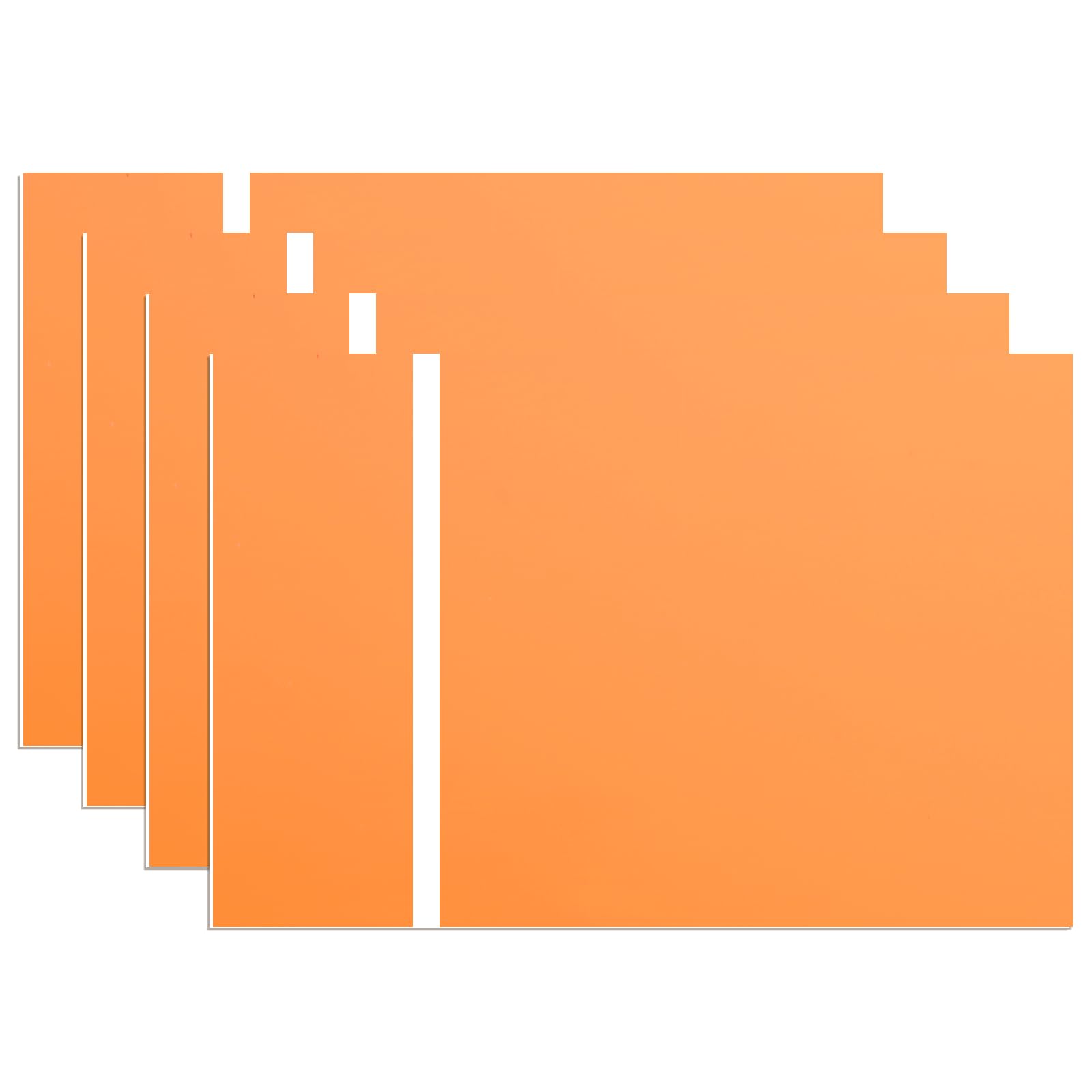 IKIER Double Color Plastic Sheet, 4pcs 12''x8'' Orange ABS Acrylic Sheet for Laser Engraving Customized Personalized Signs, Badges, DIY