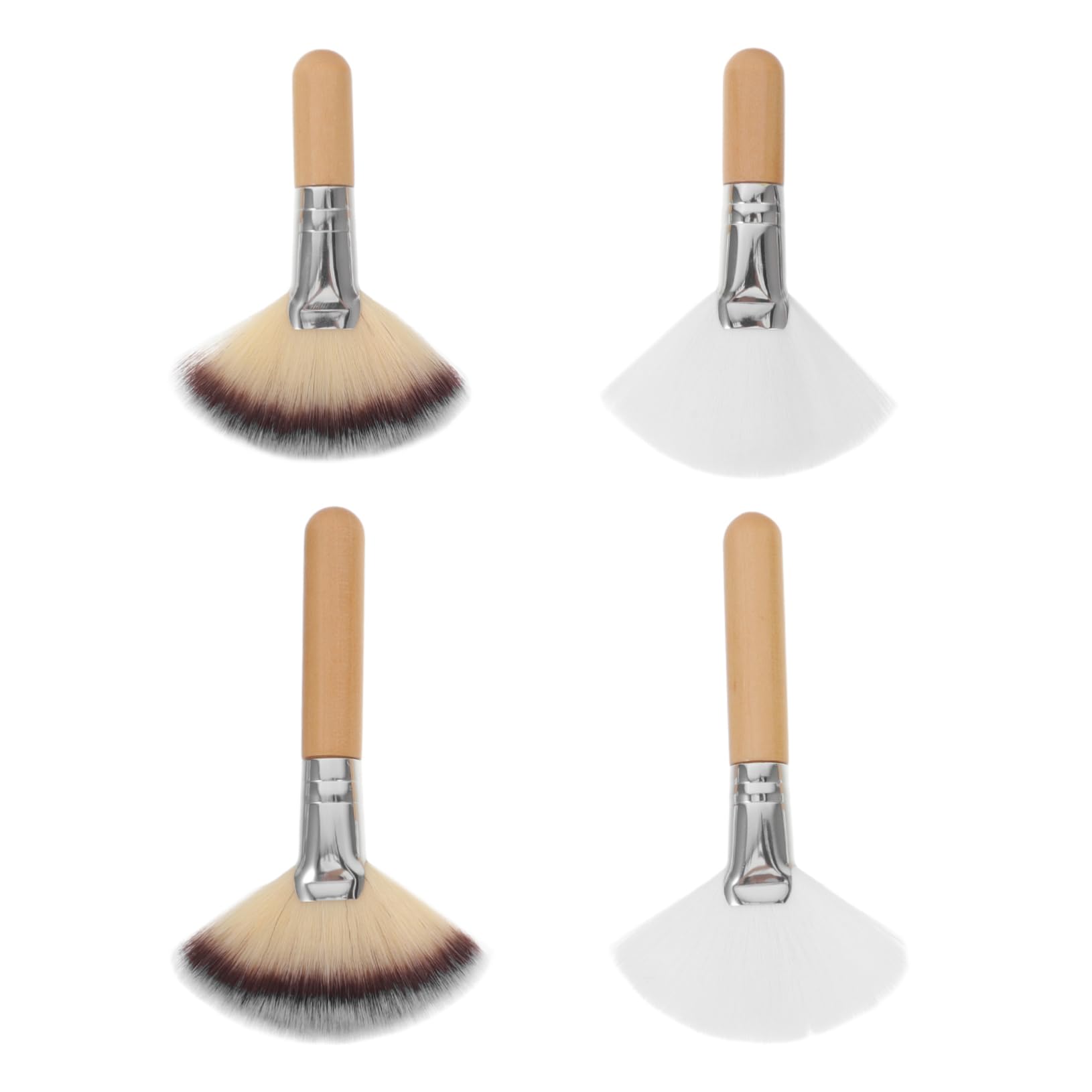 HAPINARY Makeup Tools Set 4pcs Face Makeup Brush for Facials Soft and Denser Nylon Hair No Shedding