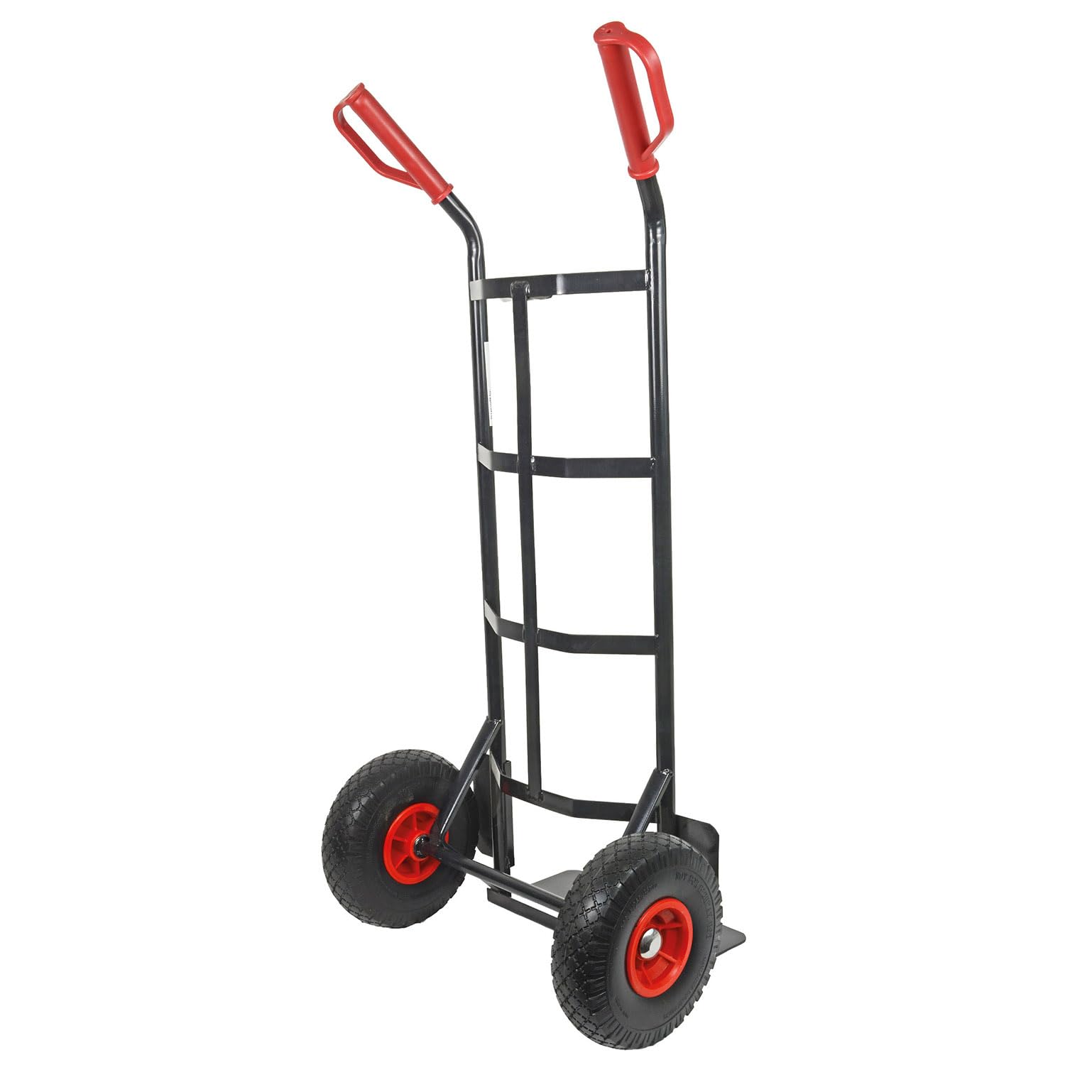 HBH Sackkarre 200kg Vollgummireifen TK200PU01 Transportkarre, schwarz, pannensicheres PU-Rad, kugelgelagert, robuster Stahlrohrrahmen, Sicherheitsgriffe, ideal für Haus, Garten, Werkstatt & Umzug