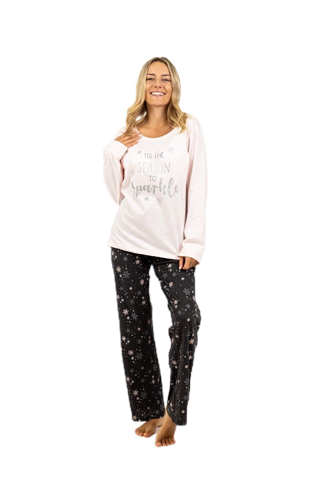 haddow GROUP Season To Sparkle Christmas Pyjama Set Women Nightwear / PJ / Lounge