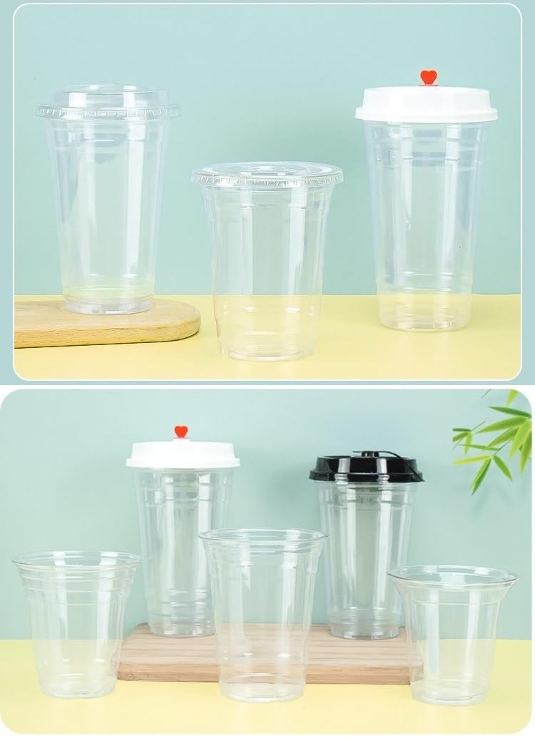 Amazon | hybmszj 98 MM口径 プラスチックカップ 蓋付き 透明