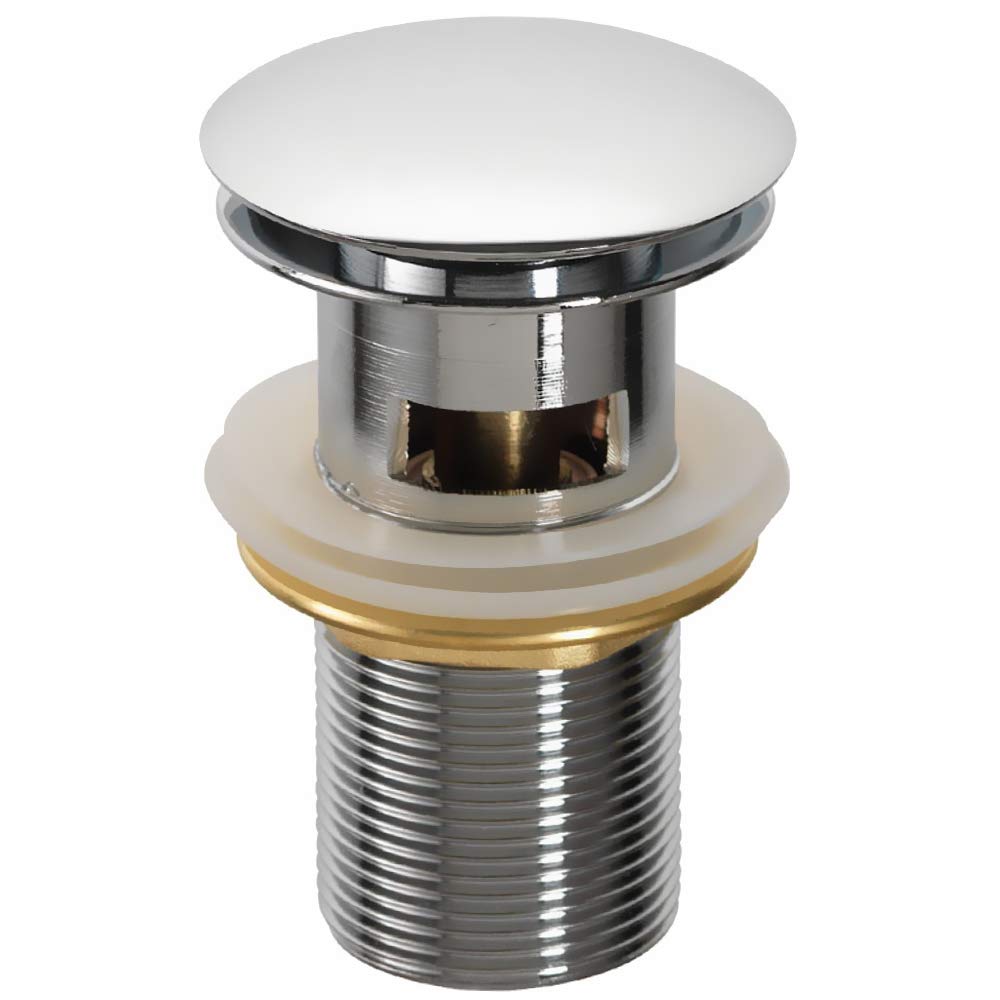 Pura CB100 Chrome Slotted Basin Waste with Press Top Clicker Plug WST4011