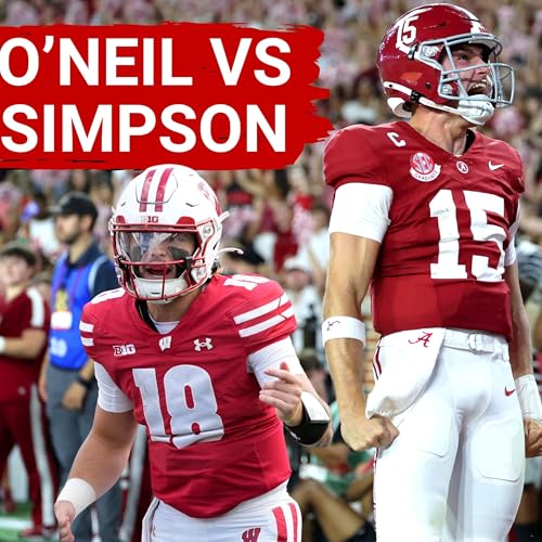 Page de couverture de Alabama and Wisconsin CROSSOVER! QBs could DECIDE the game between the Badgers and the Crimson Tide!