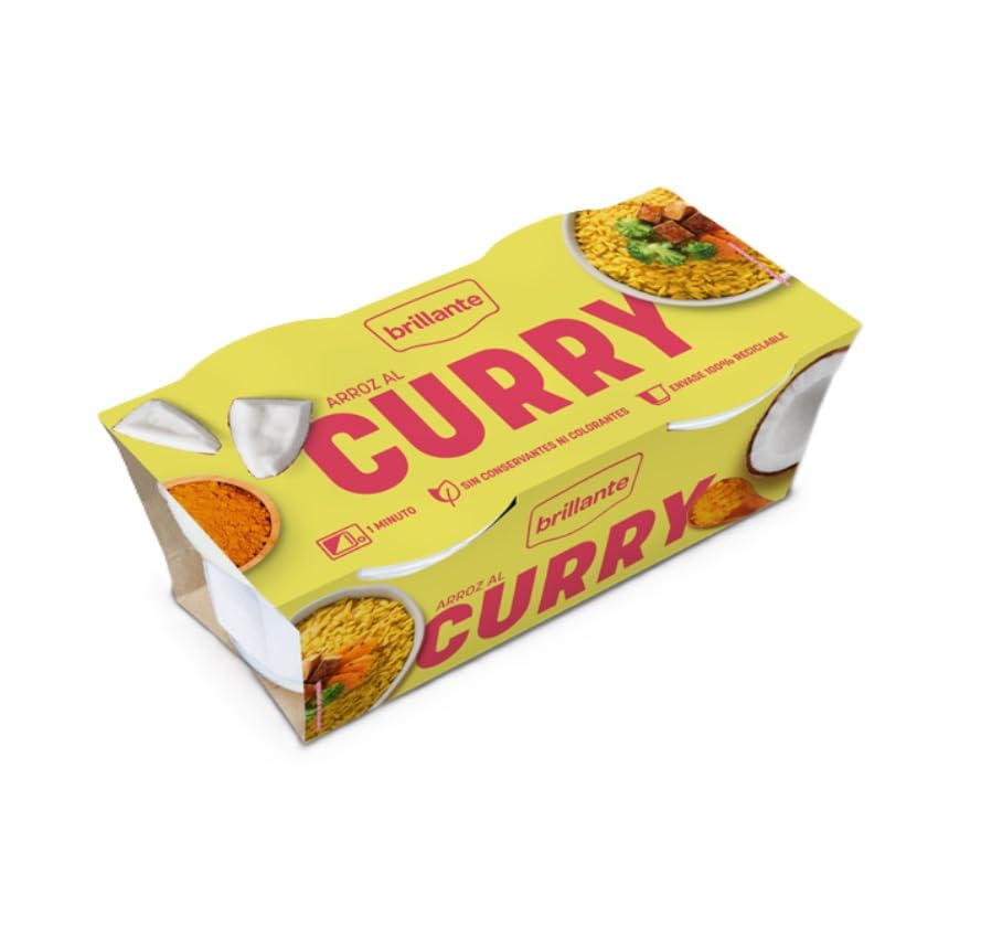 Brillante Arroz Cocido al Curry, 2 x 125g