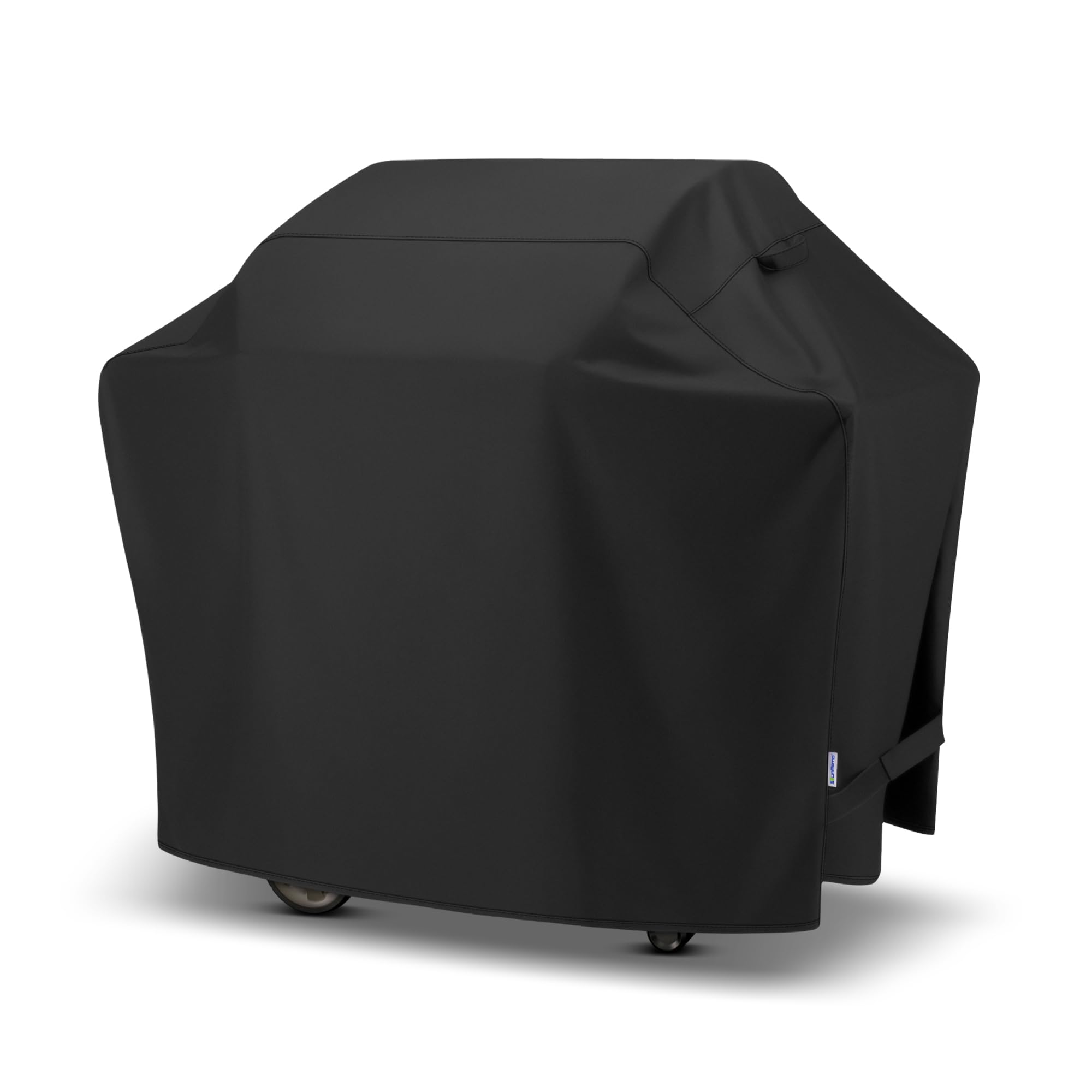 SunPatio Grill Cover 55 Inch, Outdoor Heavy Duty Waterproof Barbecue Gas Cover, UV & Fade Resistant, All Weather Protection Compatible for Weber Charbroil Nexgrill Kenmore Grills and More, Black