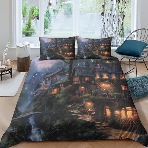 Housse de couette chat au coin du feu pour une chambre cocooning