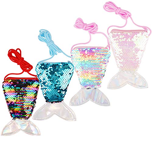 Monedero Cola de Sirena Bolso, Sirena Cumpleaños, Bolso Lentejuelas Niñas Pequeña, Bolsa de...