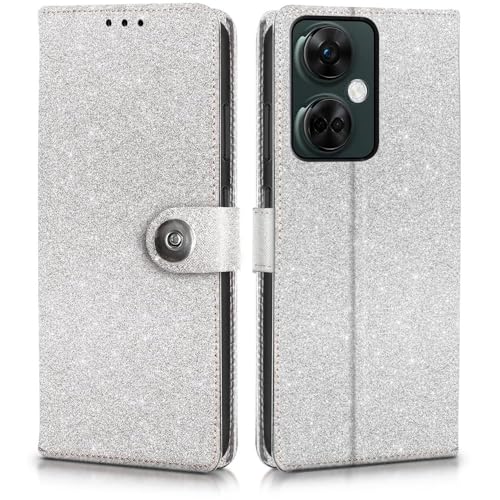 Image of WOW IMAGINE Shock Proof Flip Cover Back Case for 1+ OnePlus Nord CE 3 5G (Magnetic Button Flip Case | Wallet Pockets & Stand | Leather Finish | Shimmer)