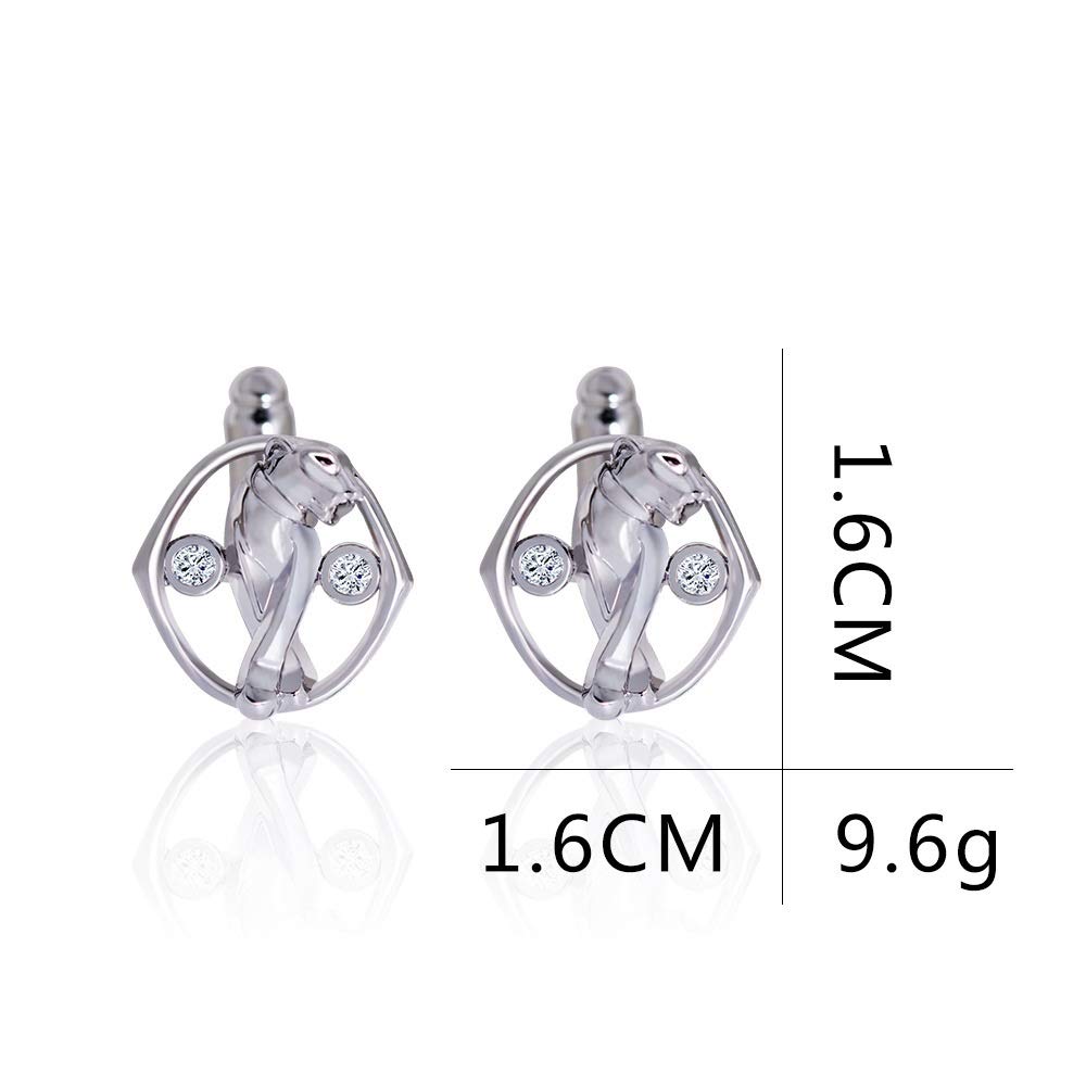 Boutique-Manschettenknöpfe, hohl, Leopard, Tier, modisch, cool, Manschettenknöpfe, Zirkon, Manschettenknöpfe, Hemdknöpfe, Herrengeschenke für Männer