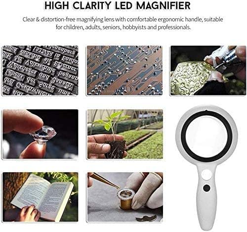 Loupe Loupe LED éclairée Mains Libres loupe portative éclairée pour Livres Loisirs et Artisanat Mariage